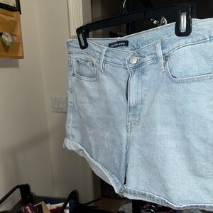 CK Women's Light Blue Denim Shorts